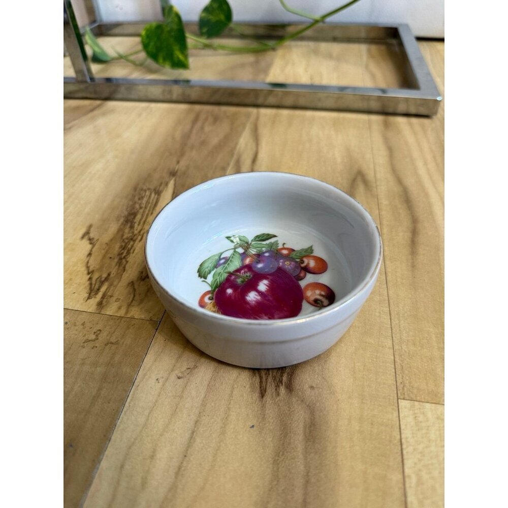 Small Ceramic Bowl with Fruit Design